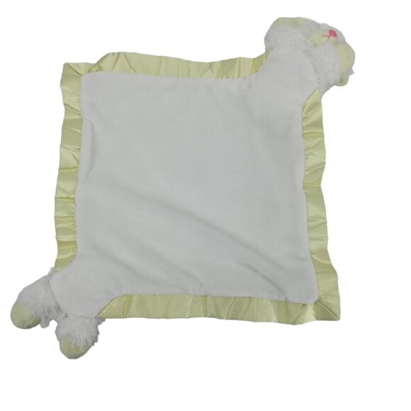Aurora Baby Lamb Sheep Plush Lovey Lovie Satin Fleece Security Blanket White - Picture 4 of 7
